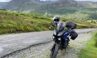 Motorcycle Bike Blue Road Mountains Moto