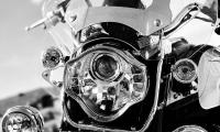 Motorcycle Bike Headlight Black-and-white