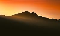 Mountain Silhouette Sunset Sunlight Dusk