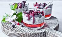 Pudding Berries Dessert