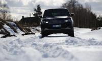 Range-rover Car Suv Black Snow Winter