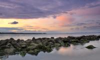 Sea Horizon Stones Landscape Twilight