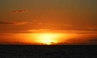 Sea Horizon Sun Sunset Dark