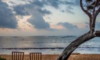 Sea Shore Chairs View Twilight Landscape