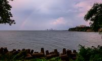 Sea Water Rainbow Horizon Twilight
