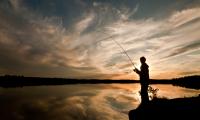 Silhouette Fisherman Fishing-rod Fishing Lake Dark
