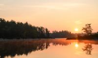 Sun Sunset Lake Reflection Landscape Nature