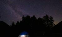 Tent Camping Stars Sky Night Dark