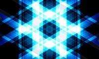 Triangles Stripes Glow Abstraction Blue