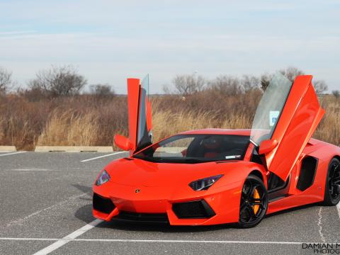 Lamborghini-aventador Lamborghini Car Sports-car Red