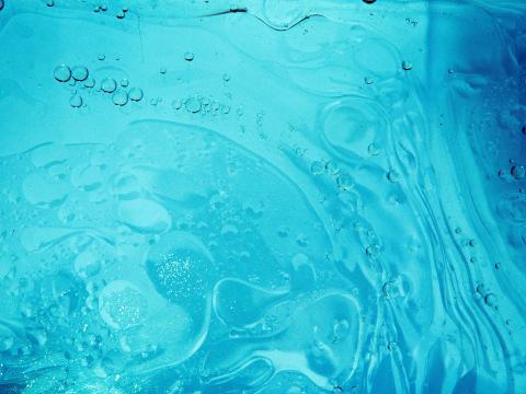 Liquid Stains Bubbles Abstraction Blue