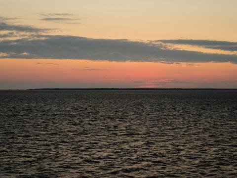 Sea Waves Twilight Sunset Horizon